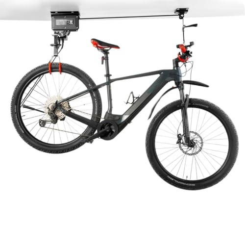 Pallit Elektrischer Fahrradlift BIKELIFT | 100 kg Tragkraft | 3000 mm Hubhöhe | Fahrradhalterung für Decke | E-Bike Lift von Pallit