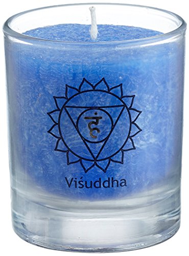 Palm Light Visuddha-Chakra Kerze, Blau, 4er Pack von Palm Light