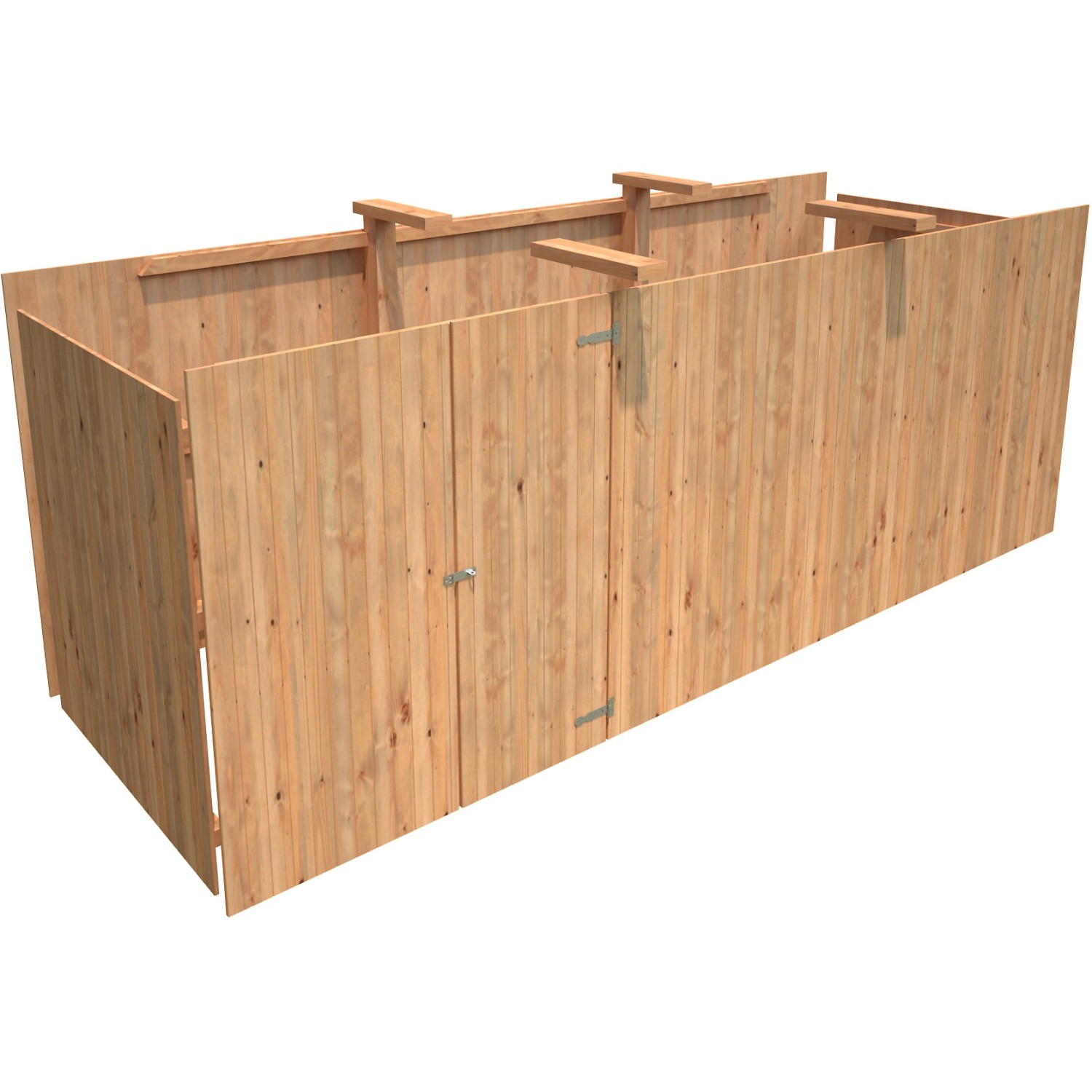 Palmako Anbauschuppen für Carport Karl Braun tauchgrundiert 600 cm x 762 cm Palmako Anbauschuppen für Carport Karl Braun tauchgrundiert 600 cm x 762 cm von Palmako