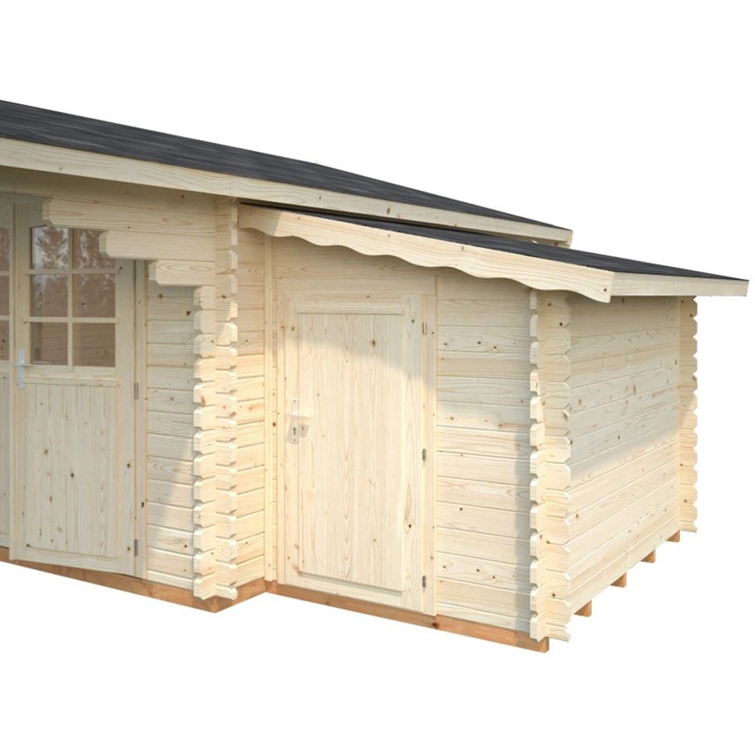 Palmako Anbauschuppen für Holz-Gartenhäuser 153 cm x 215 cm von Palmako