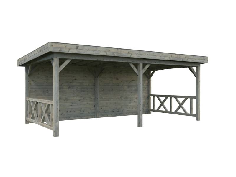 Palmako Carport/Pavillon Connect Lenna 16,6 m² SET 308 grau tauchgrundiert von Palmako