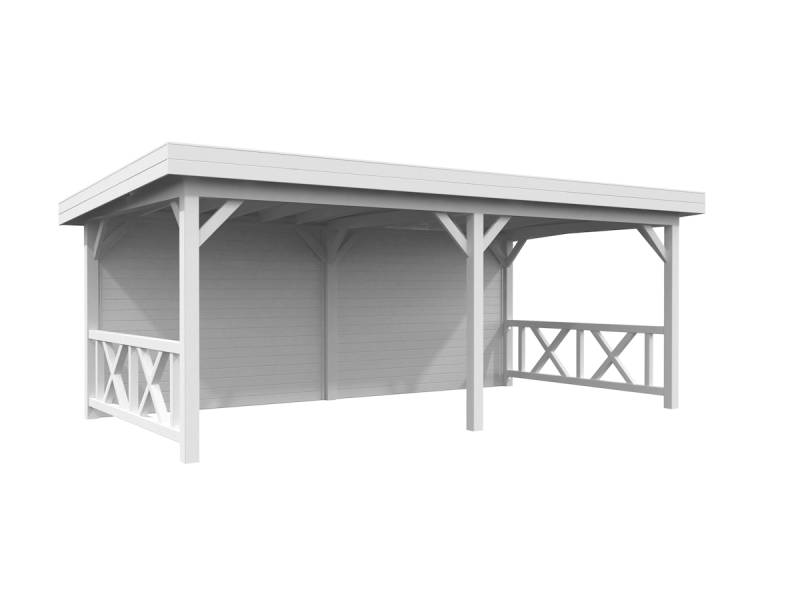 Palmako Carport/Pavillon Connect Lenna 16,6 m² SET 308 weiß lackiert von Palmako