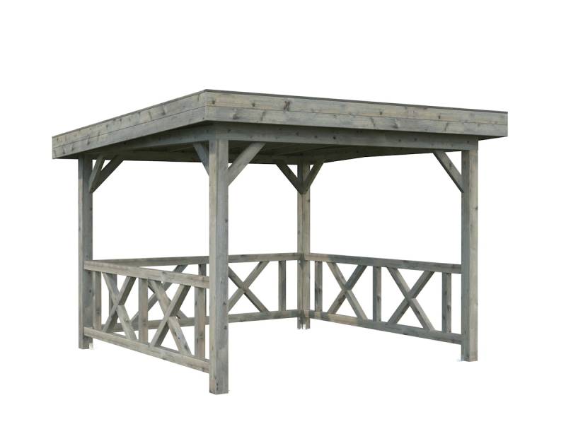 Palmako Carport/Pavillon Connect Lenna 8,3 m² Set 301 grau tauchgrundiert von Palmako