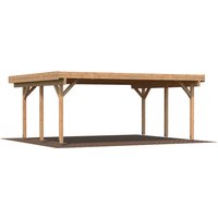 Palmako Doppelcarport "Karl" Massivholz hellbraun von Palmako