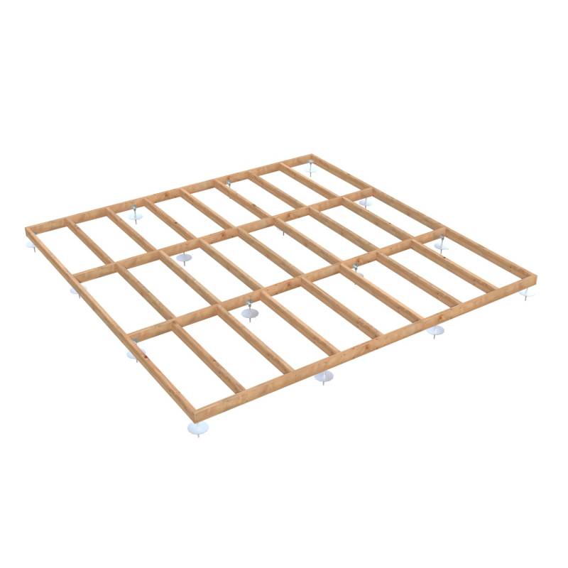 Palmako Fundamentrahmen inkl. LogFoot 450 x 450 cm Tauchgrundiert Hellbraun von Palmako