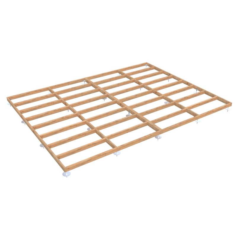 Palmako Fundamentrahmen inkl. LogFoot 600 x 450 cm Tauchgrundiert Hellbraun von Palmako