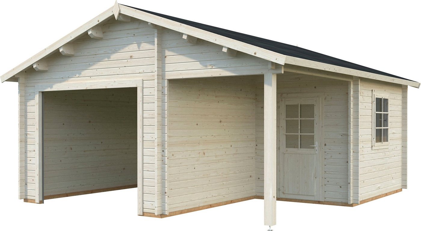 Palmako Garage Irene/Roger, BxTxH: 564x601x321 cm, mit Anbau, ohne Tor, transparent Palmako Garage Irene/Roger, BxTxH: 564x601x321 cm, mit Anbau, ohne Tor, transparent von Palmako