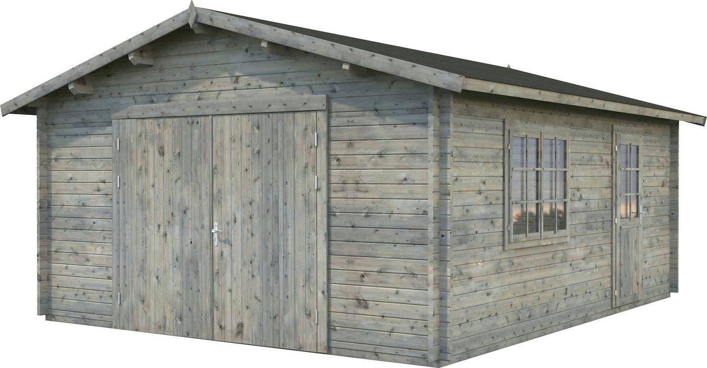 Palmako Garage Roger, BxTxH: 514x598x287 cm, mit Holztor, grau von Palmako