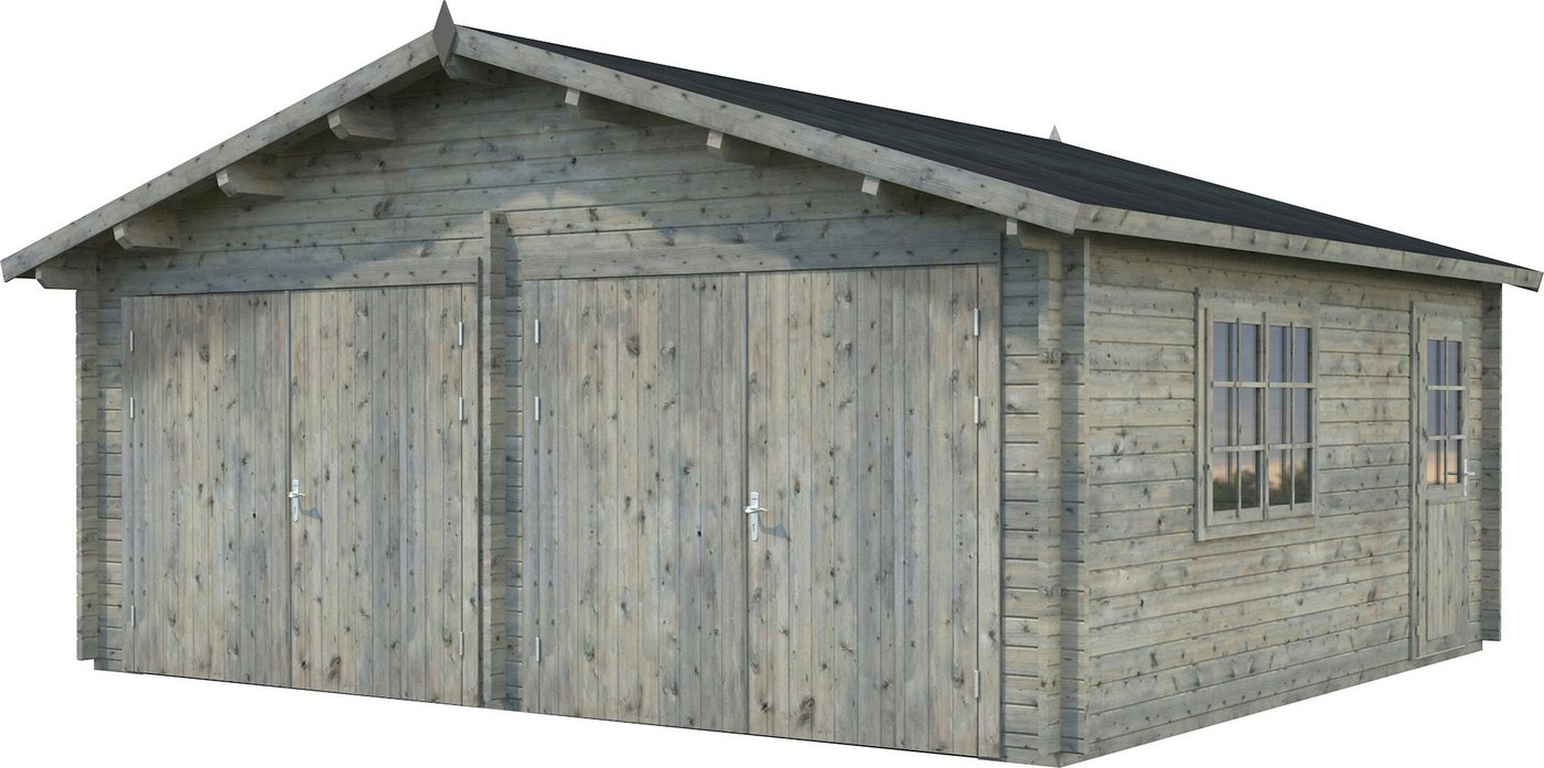 Palmako Garage Roger, BxTxH: 629x565x310 cm, mit Holztor, grau von Palmako