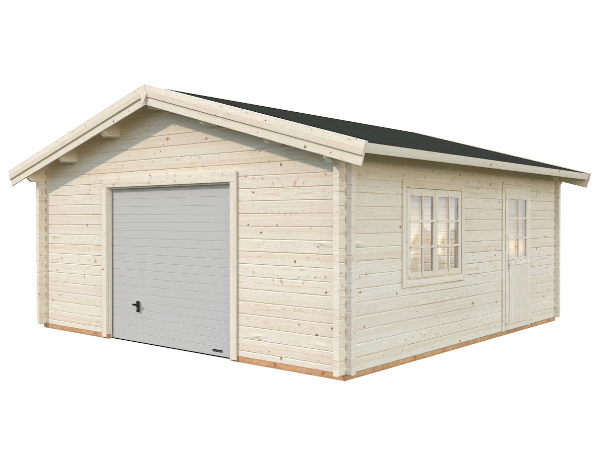 Palmako Garage Roger 27,7 m² - 70 mm - mit Sektionaltor naturbelassen Palmako Garage Roger 27,7 m² - 70 mm - mit Sektionaltor naturbelassen von Palmako