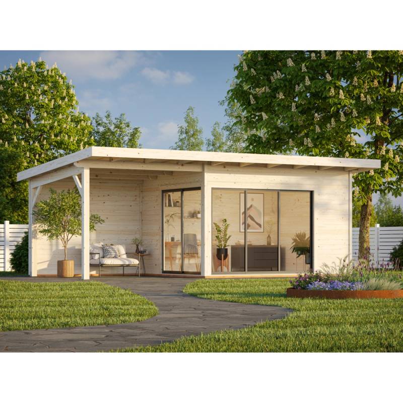 Palmako Gartenhaus Andrea Slide 693 x 300 cm Grau-Anthrazit FSC® von Palmako
