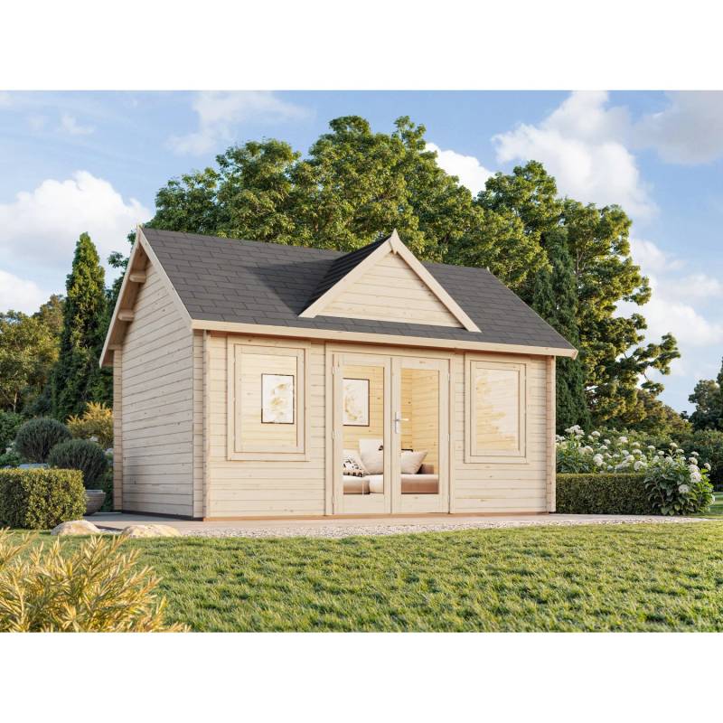 Palmako Gartenhaus Claudia 450 x 330 cm Lackiert Grau-Anthrazit FSC® von Palmako