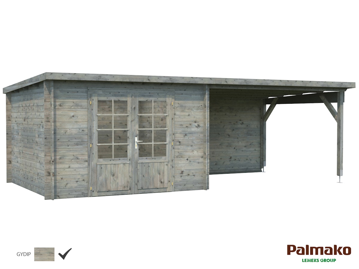 Palmako Gartenhaus Ella 8,7 + 10,0 m² - 28 mm Grau tauchimprägniert Palmako Gartenhaus Ella 8,7 + 10,0 m² - 28 mm Grau tauchimprägniert von Palmako