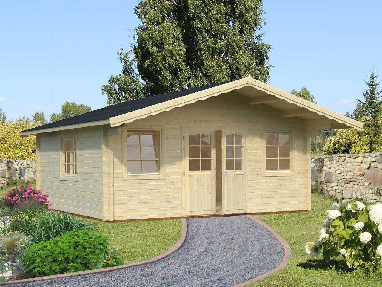 Palmako Gartenhaus Helena 18,6 Holzhaus Blockbohlenhaus, BxT: 530x410 cm von Palmako