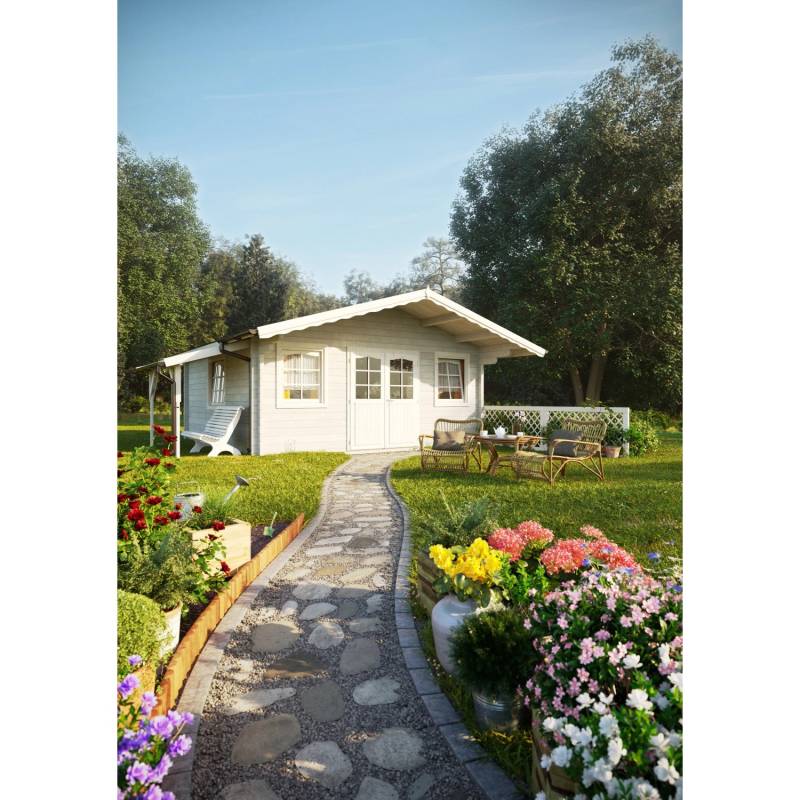 Palmako Gartenhaus Helena 510 x 510 cm Lackiert Grau-Anthrazit FSC® von Palmako