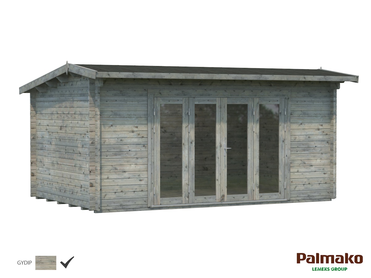 Palmako Gartenhaus Ines 13,7 m² - 44 mm Grau tauchimprägniert Palmako Gartenhaus Ines 13,7 m² - 44 mm Grau tauchimprägniert von Palmako