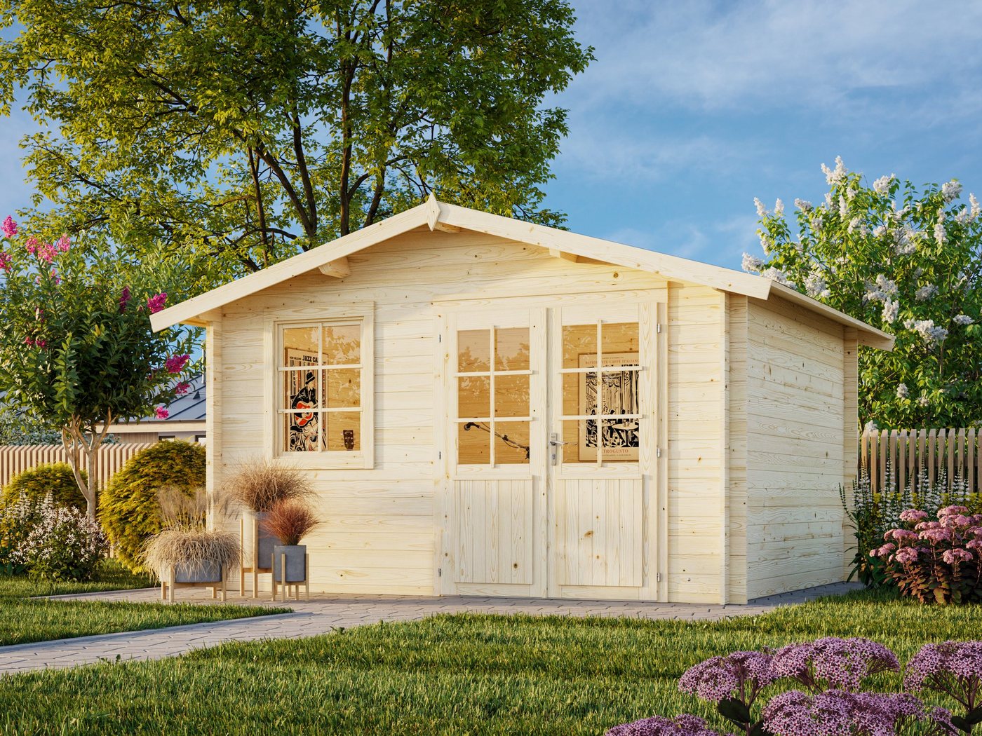 Palmako Gartenhaus Klara 10,4 Holzhaus Blockbohlenhaus, BxT: 380x320 cm, mit Fußboden Palmako Gartenhaus Klara 10,4 Holzhaus Blockbohlenhaus, BxT: 380x320 cm, mit Fußboden von Palmako