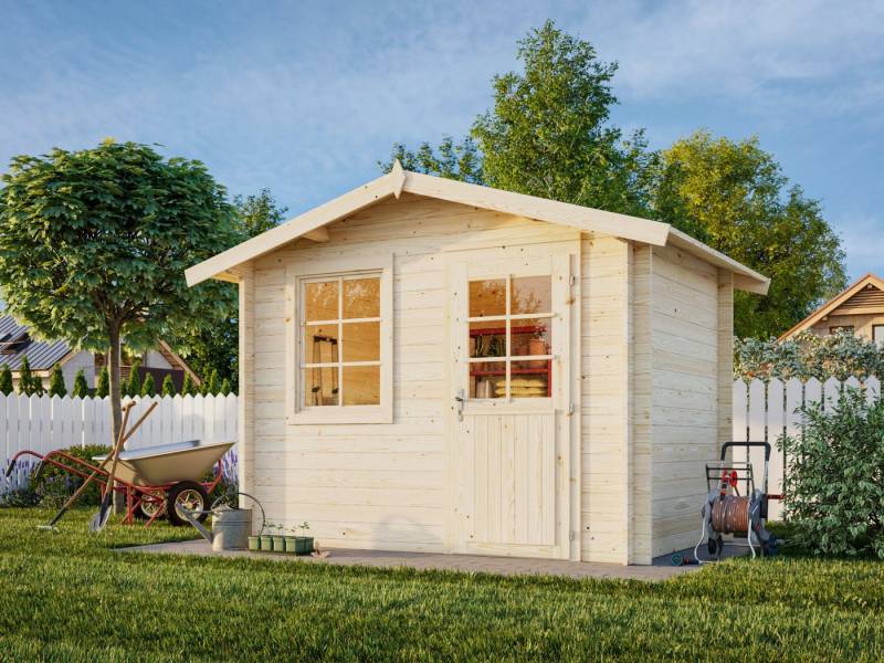 Palmako Gartenhaus Klara 4,7 Holzhaus Blockbohlenhaus, BxT: 296x200 cm, mit Fußboden von Palmako