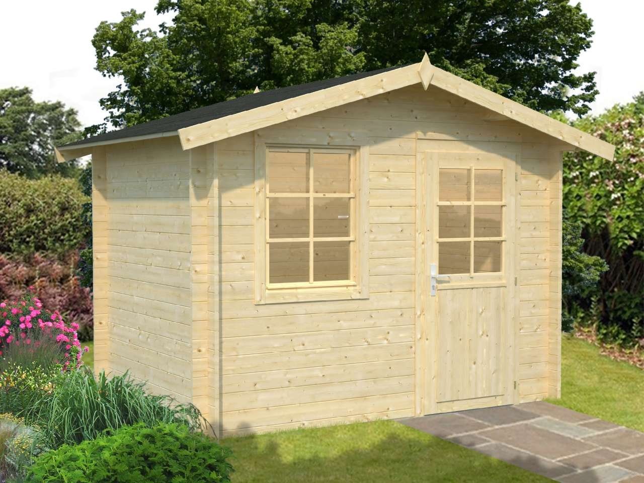 Palmako Gartenhaus Klara 4,7 Holzhaus Blockbohlenhaus, BxT: 296x200 cm, mit Fußboden von Palmako