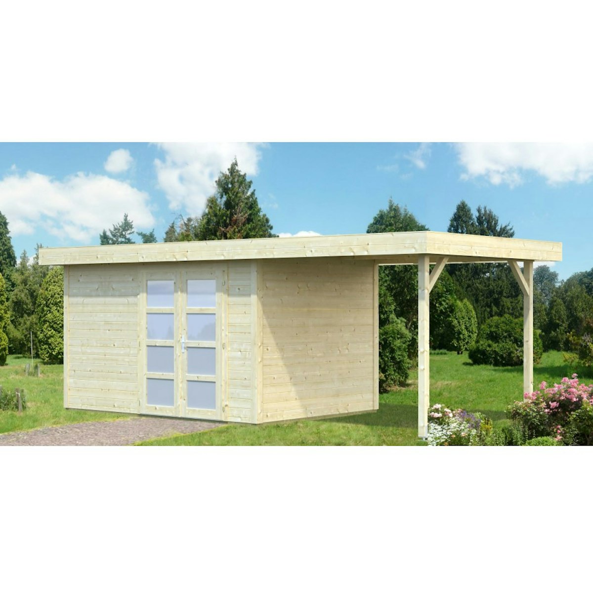 Palmako Gartenhaus Lara 8,4 + 5,9 m² - 28 mm von Palmako