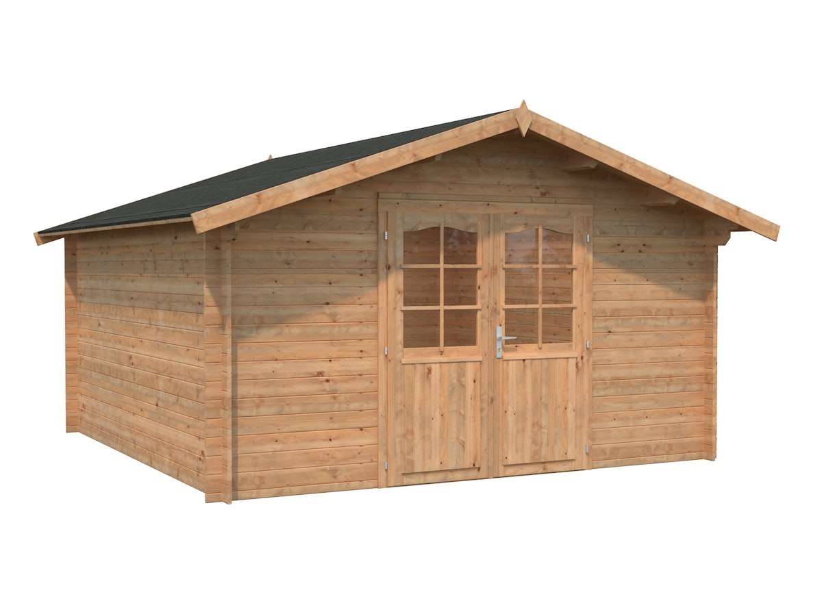 Palmako Gartenhaus Lotta 13,9 m² - 34 mm Hellbraun tauchimprägniert Palmako Gartenhaus Lotta 13,9 m² - 34 mm Hellbraun tauchimprägniert von Palmako