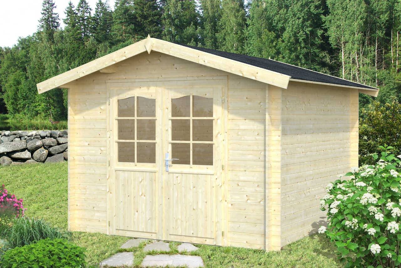 Palmako Gartenhaus Lotta 7,3 Holzhaus Blockbohlenhaus, BxT: 296x296 cm, mit Fußboden von Palmako