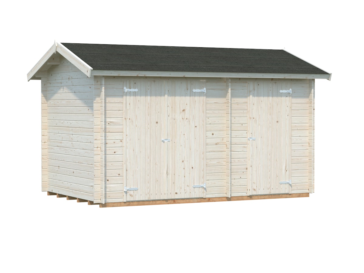 Palmako Gerätehaus Jari 8,9 m² - 28 mm naturbelassen von Palmako