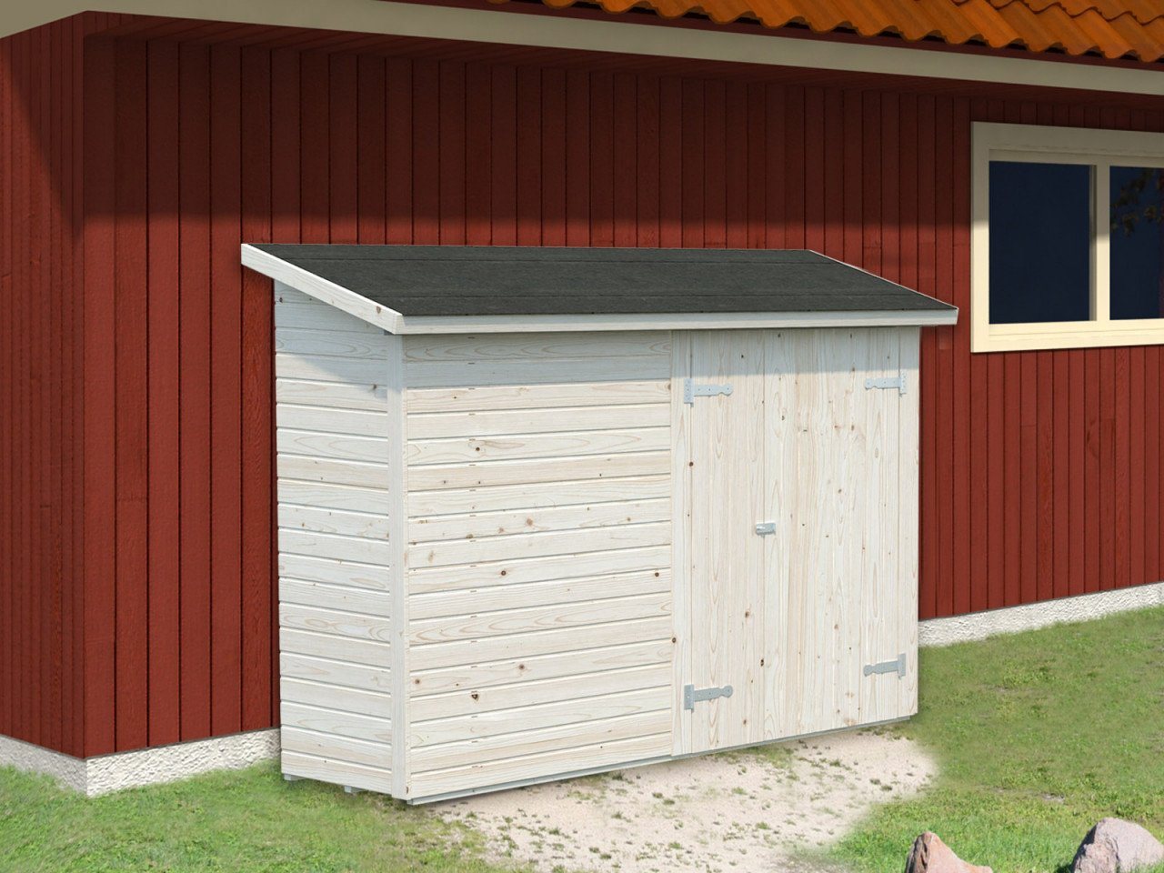 Palmako Gerätehaus Leif 2,2 Holz Gartenhaus, BxT: 234x95 cm von Palmako