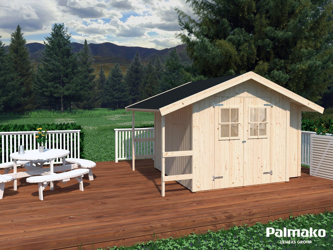 Palmako Gerätehaus Marcus 6,5 Holz Gartenhaus, BxT: 233x239 cm von Palmako