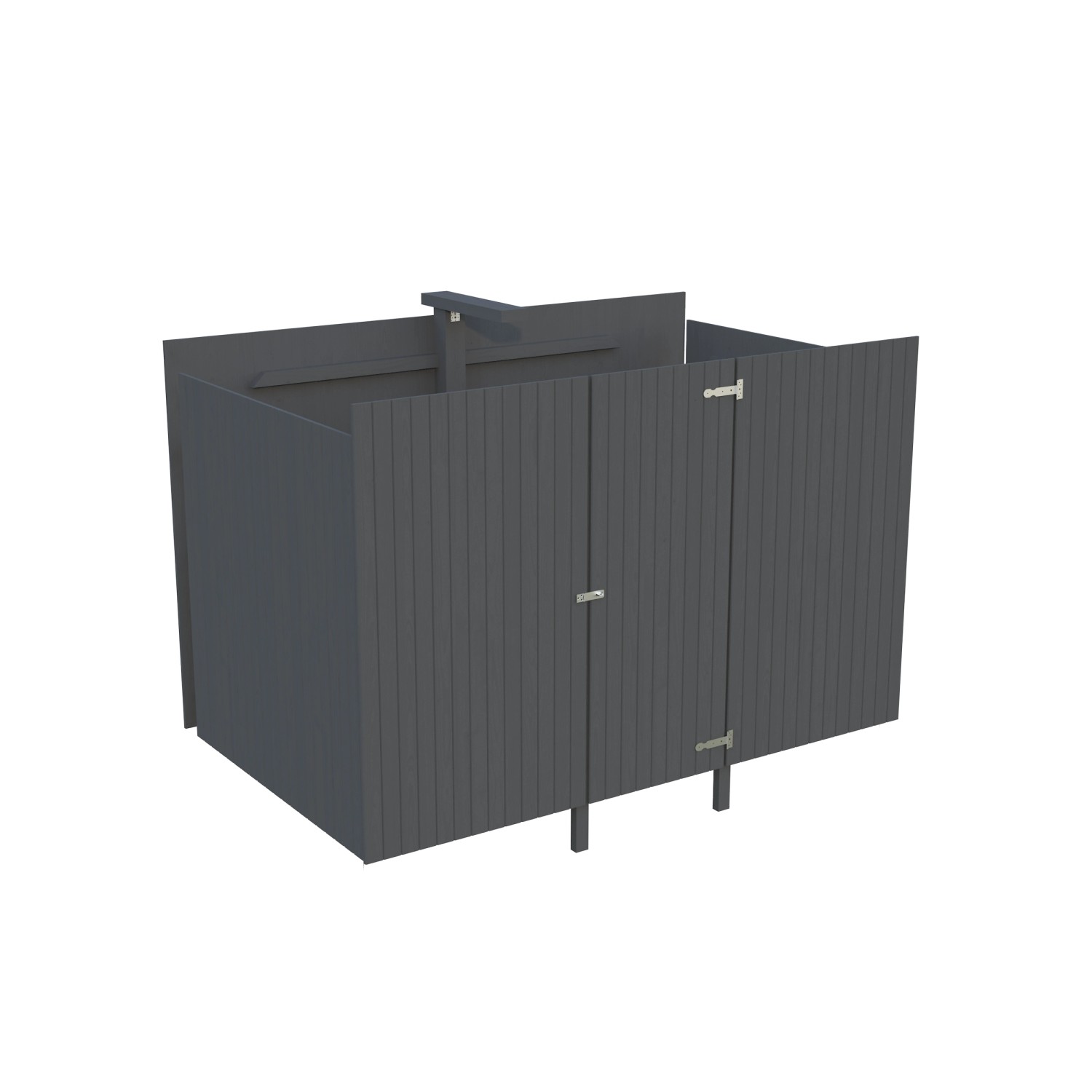 Palmako Geräteraum für Carport 315 x 732 cm Lackiert Dunkelgrau FSC® von Palmako