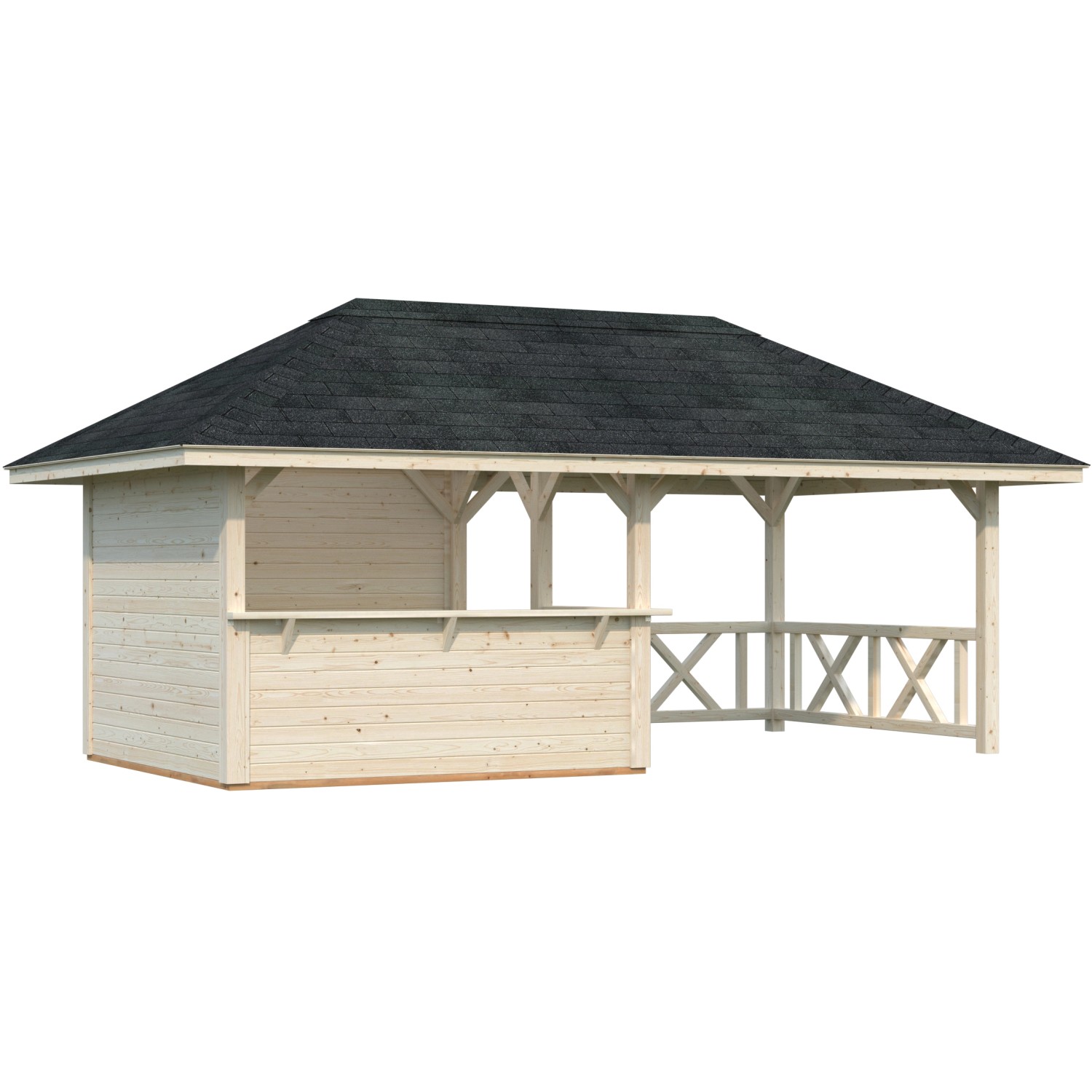 Palmako Holz-Pavillon Bianca 16,6 m² Set 3 Tansparent Tauchgrundiert Palmako Holz-Pavillon Bianca 16,6 m² Set 3 Tansparent Tauchgrundiert von Palmako