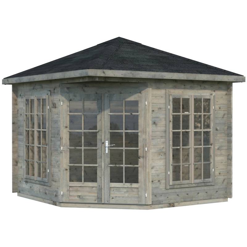 Palmako Holz-Pavillon Melanie Grau BxT: 280 cm x 280 cm inkl.Fußboden von Palmako