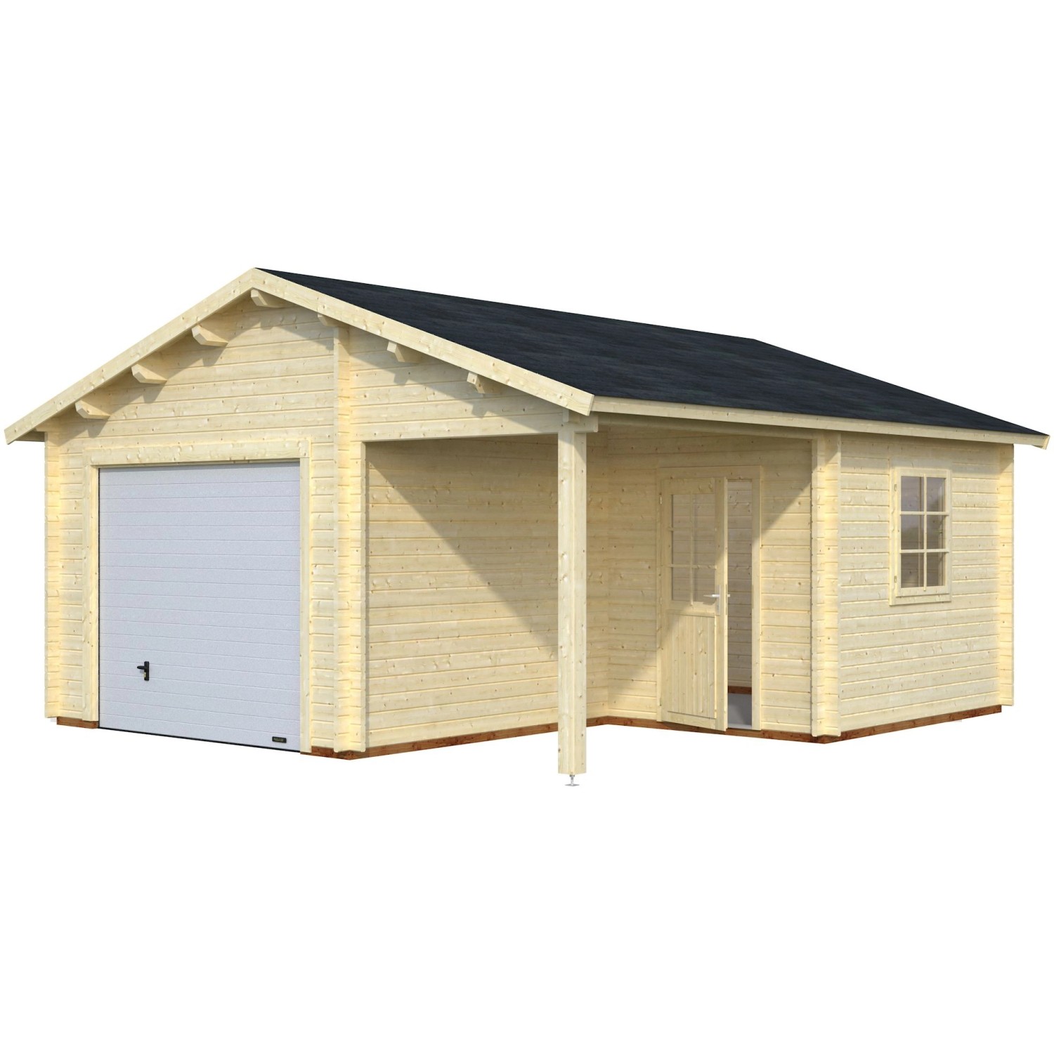 Palmako Holzgarage Roger mit Sektionaltor Natur 510 cm x 550 cm Palmako Holzgarage Roger mit Sektionaltor Natur 510 cm x 550 cm von Palmako
