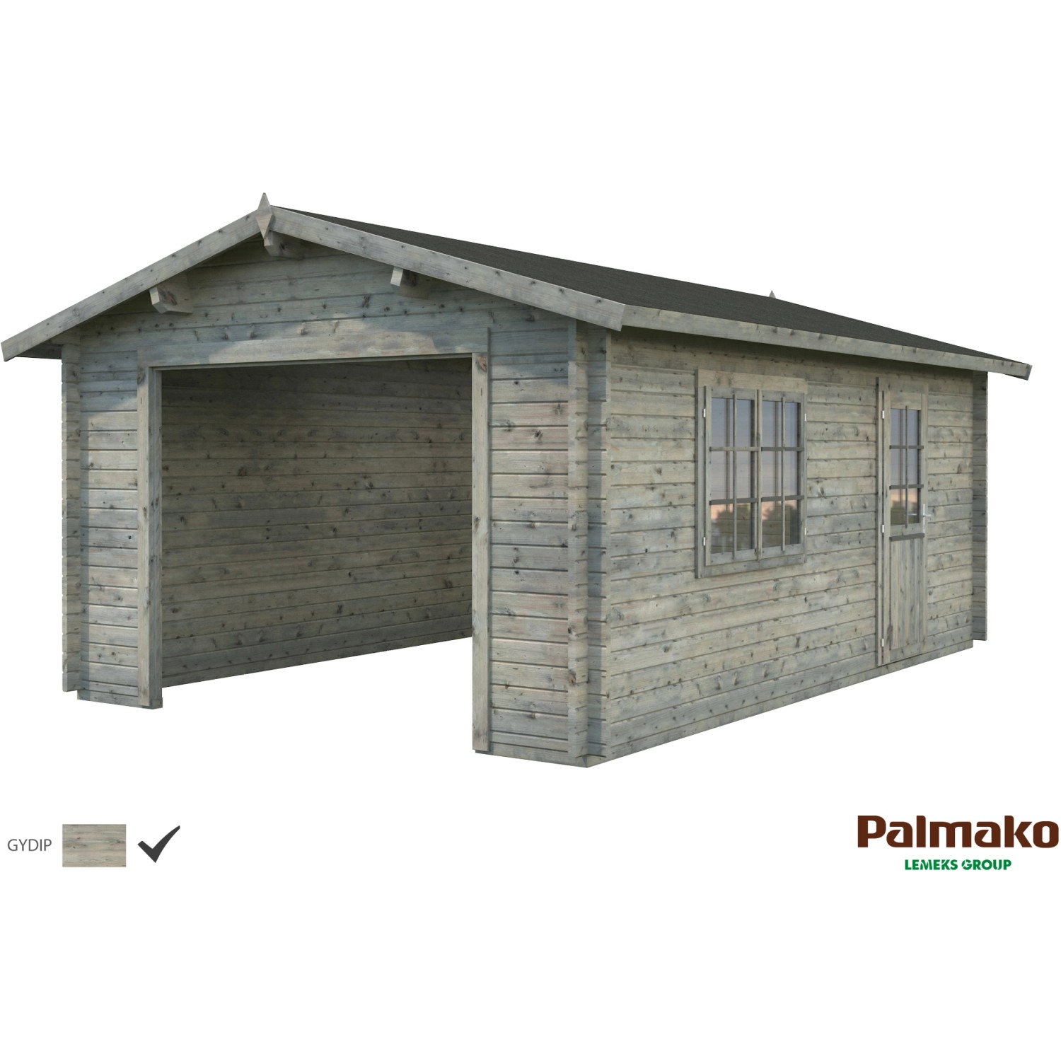 Palmako Holzgarage Roger ohne Tor Grau tauchgrundiert 360 cm x 550 cm Palmako Holzgarage Roger ohne Tor Grau tauchgrundiert 360 cm x 550 cm von Palmako