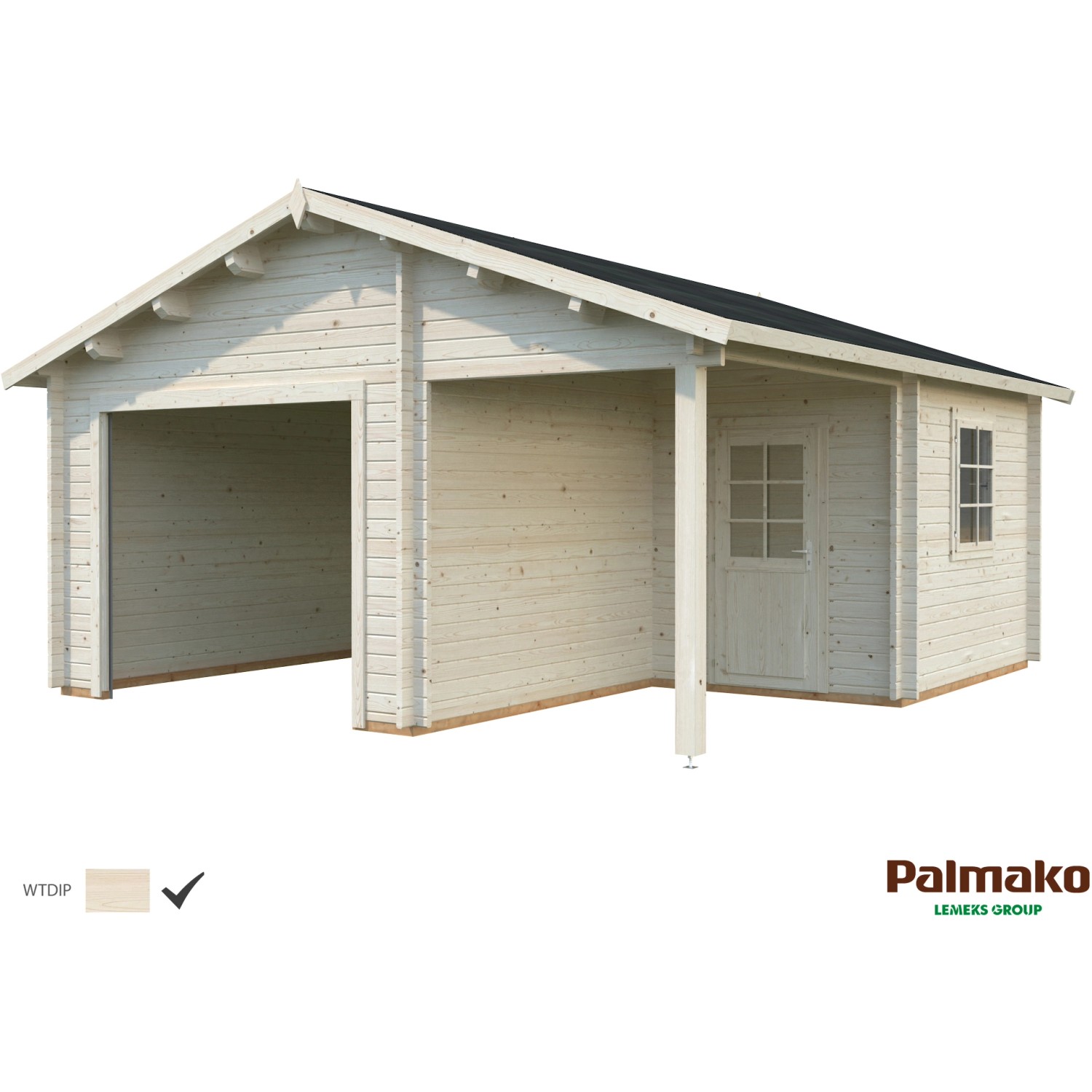 Palmako Holzgarage Roger ohne Tor Klar tauchgrundiert 510 cm x 550 cm Palmako Holzgarage Roger ohne Tor Klar tauchgrundiert 510 cm x 550 cm von Palmako