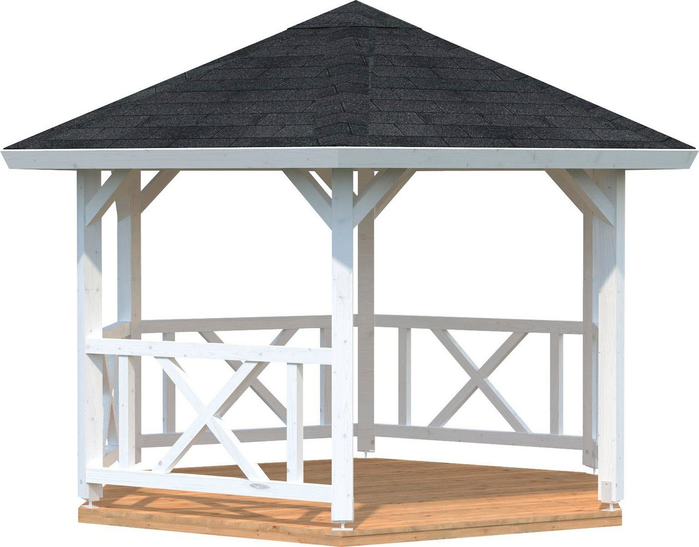 Palmako Holzpavillon Betty, BxT: 423x423 cm, weiß von Palmako