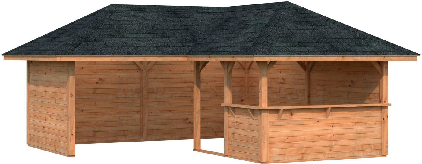 Palmako Holzpavillon Bianca 24,9 m² Set 2, mit 7 Seitenteilen, BxTxH: 588x588x323 cm von Palmako