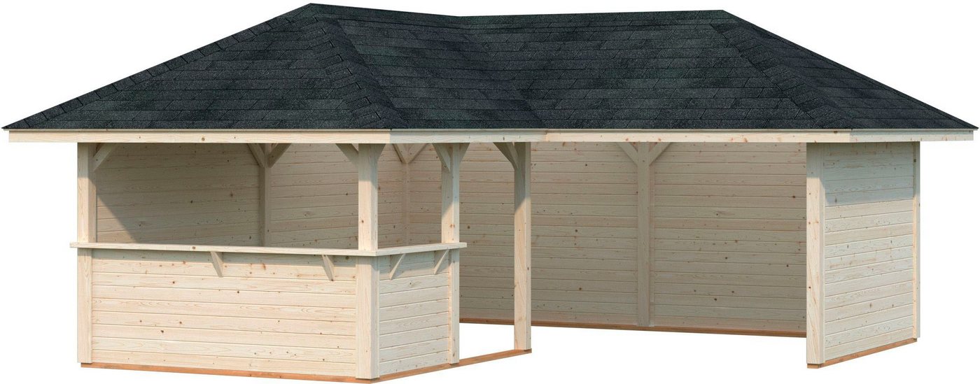 Palmako Holzpavillon Bianca 24,9 m² Set 2, mit 7 Seitenteilen, BxTxH: 588x588x323 cm von Palmako