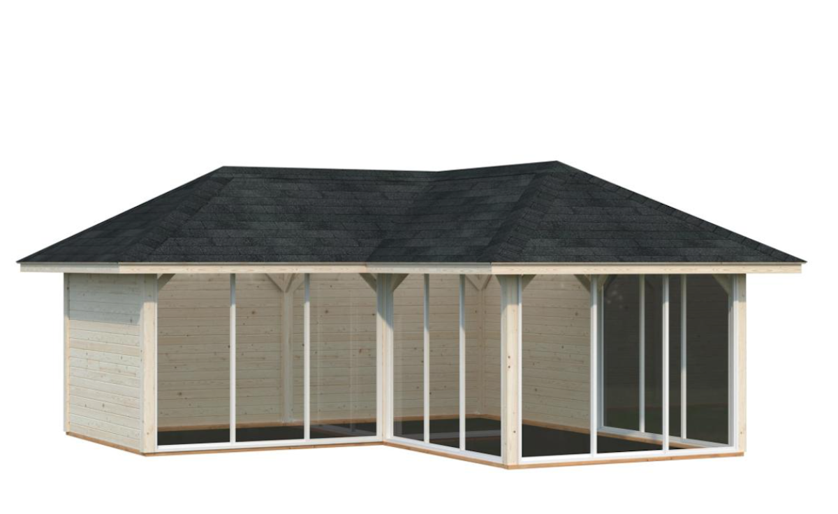 Palmako Pavillon Bianca 24,9 m² Set 4 naturbelassen von Palmako