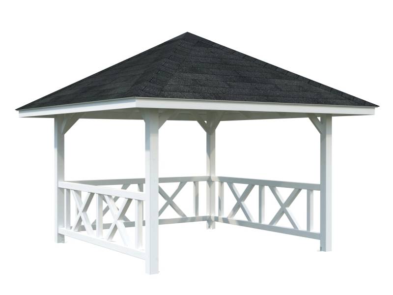 Palmako Pavillon Bianca 8,3 m² Set 101 weiß lackiert von Palmako