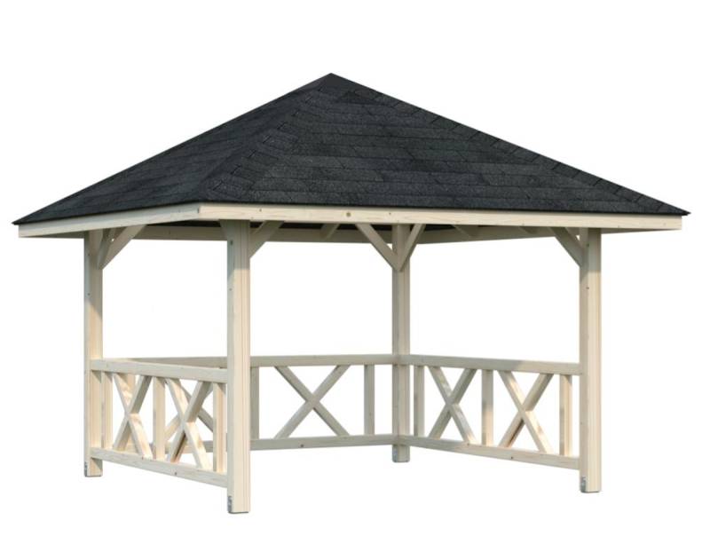 Palmako Pavillon Bianca 8,3 m² Set 101 Transparent tauchimprägniert von Palmako
