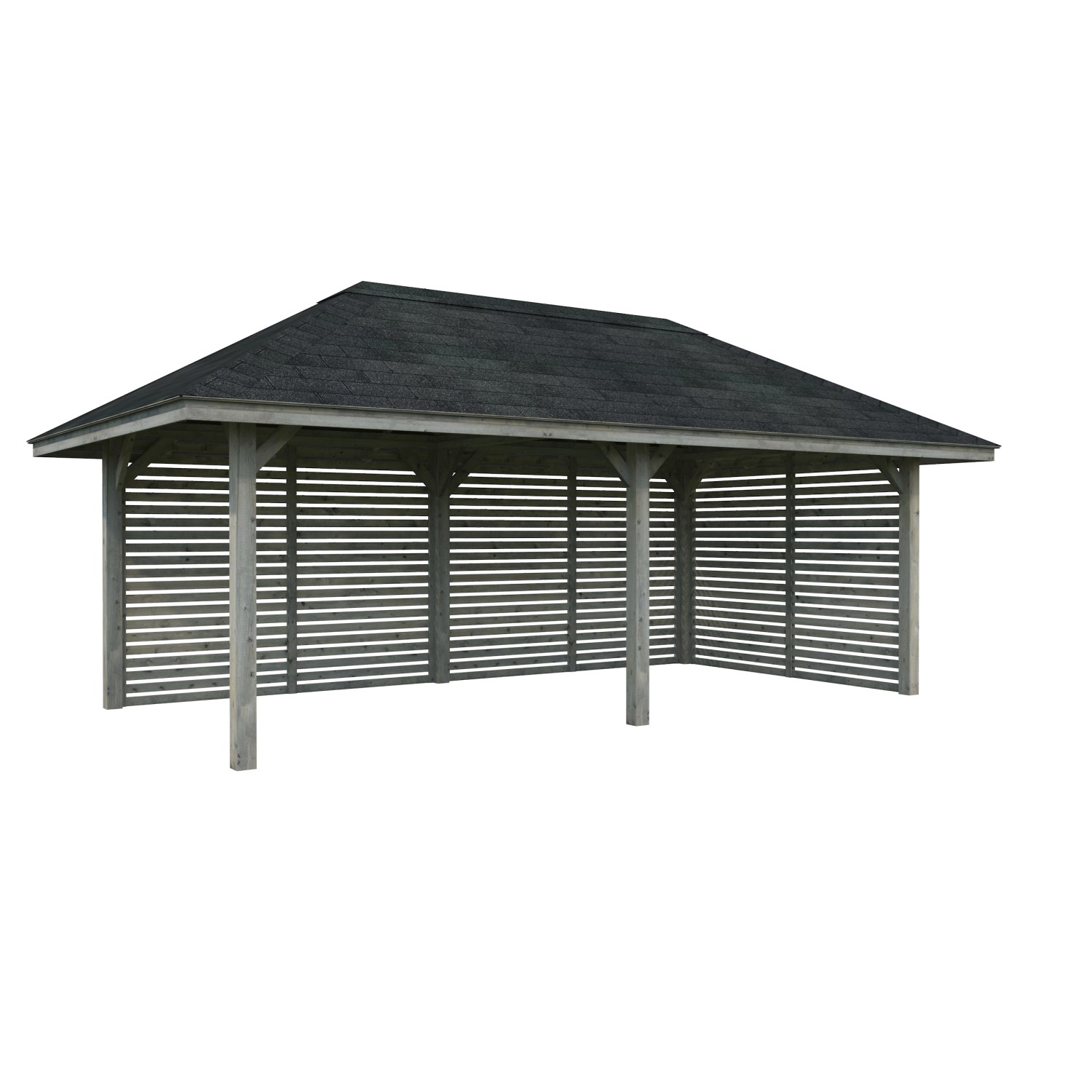 Palmako Pavillon Bianca Set109 Grau Tauchgrundiert 588 cm x 300 cm FSC® von Palmako