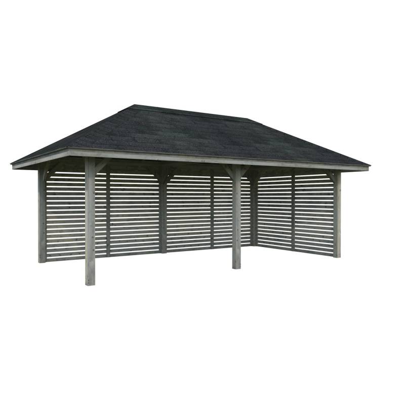 Palmako Pavillon Bianca Set109 Grau Tauchgrundiert 588 cm x 300 cm FSC® von Palmako