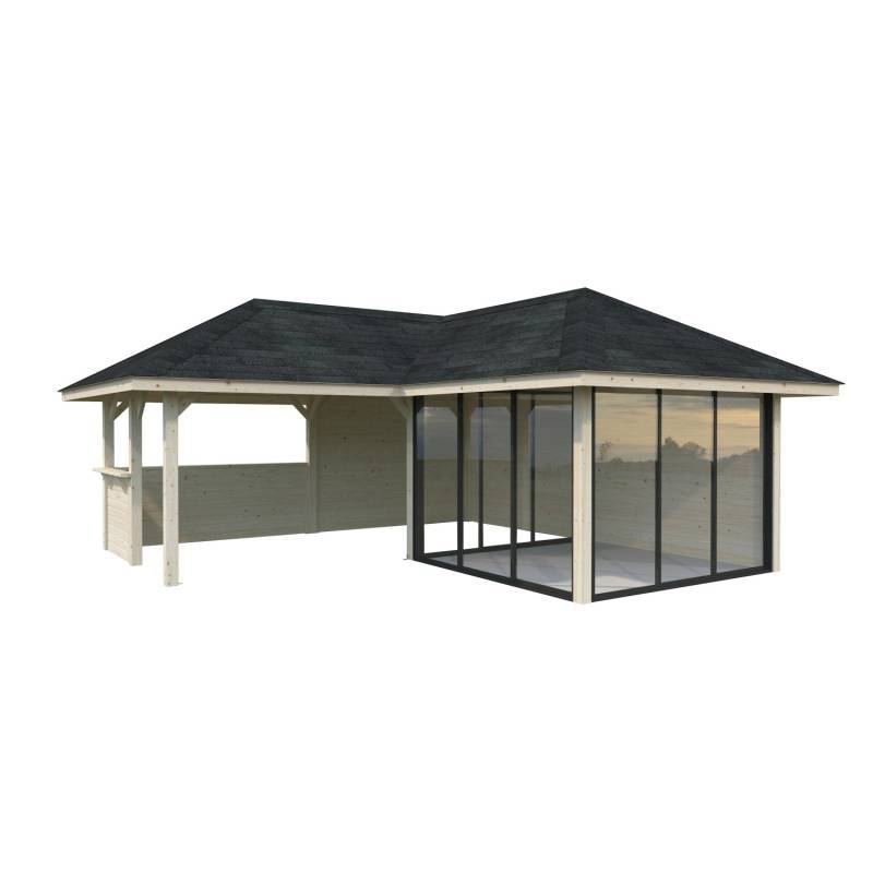 Palmako Pavillon Bianca Set210 Slide Naturbelassen 588 cm x 588 cm FSC® von Palmako