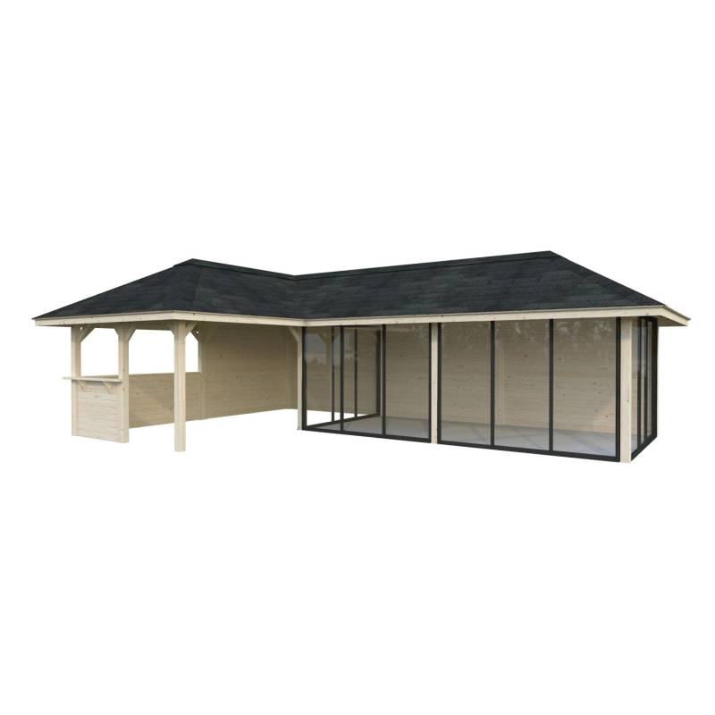 Palmako Pavillon Bianca Set221 Slide Naturbelassen 876 cm x 588 cm FSC® von Palmako