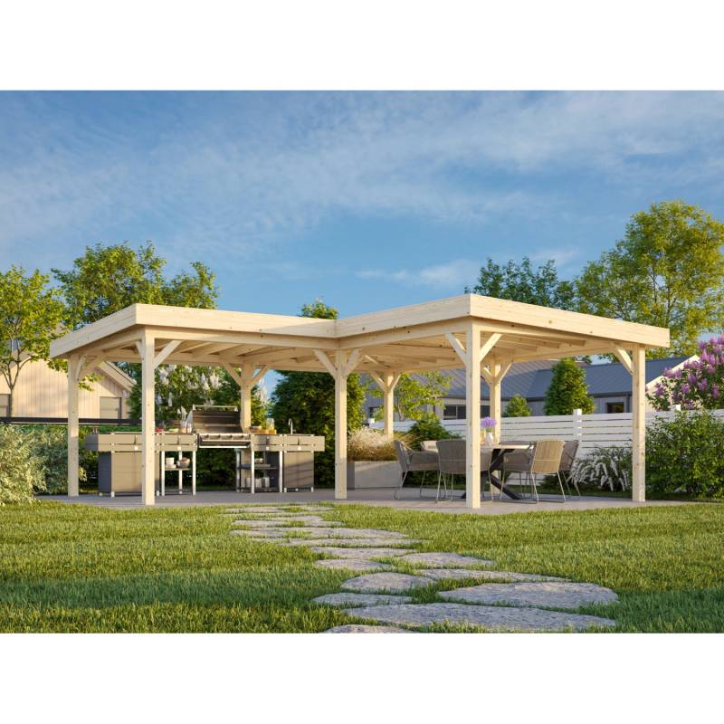 Palmako Pavillon Lenna 588 x 588 cm Lackiert Weiß FSC® von Palmako
