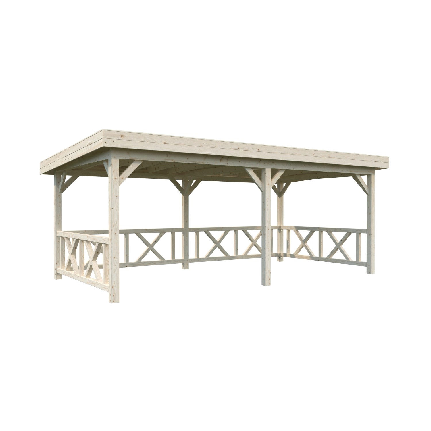 Palmako Pavillon Lenna Set 307 Naturbelassen 588 cm x 300 cm FSC® von Palmako