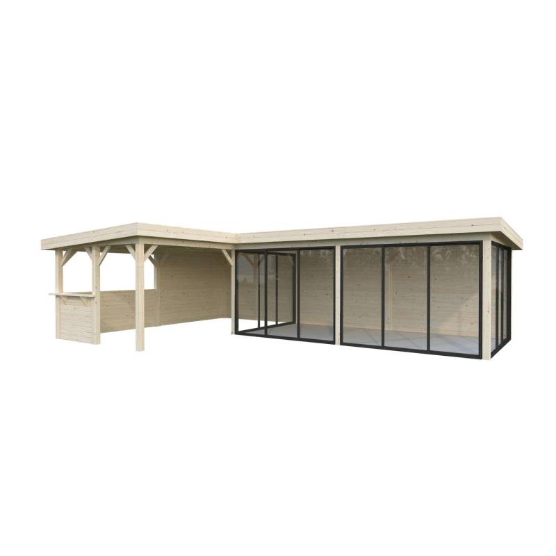 Palmako Pavillon Lenna Set 421 Slide Naturbelassen 876 cm x 588 cm FSC® von Palmako
