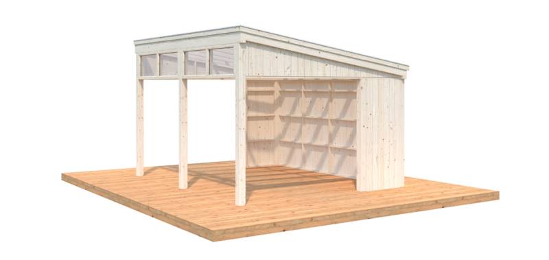 Palmako Pavillon Nova 13,0 m² Kit Transparent tauchimprägniert von Palmako