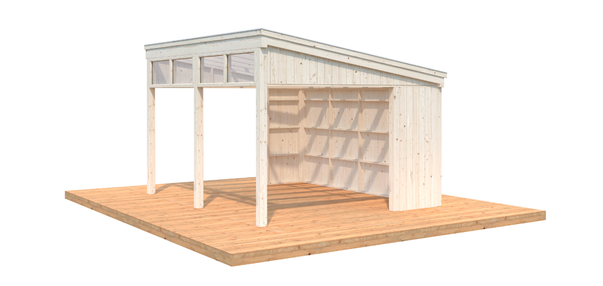 Palmako Pavillon Nova 13,0 m² Kit naturbelassen von Palmako